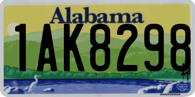 AL license plate 1AK8298