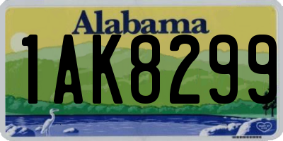 AL license plate 1AK8299