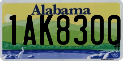 AL license plate 1AK8300