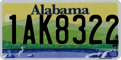 AL license plate 1AK8322