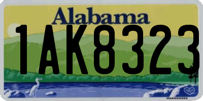 AL license plate 1AK8323