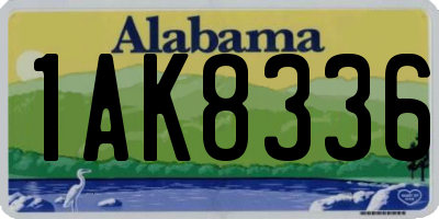 AL license plate 1AK8336