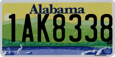 AL license plate 1AK8338