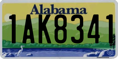 AL license plate 1AK8341