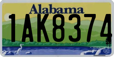 AL license plate 1AK8374