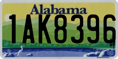 AL license plate 1AK8396