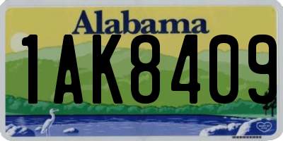 AL license plate 1AK8409