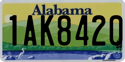 AL license plate 1AK8420