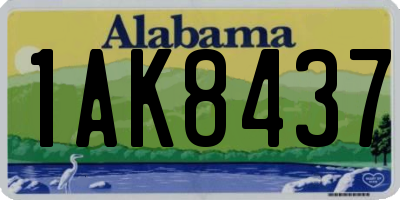 AL license plate 1AK8437