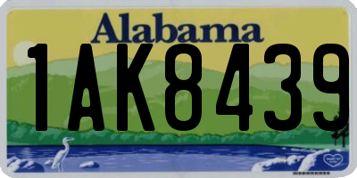 AL license plate 1AK8439