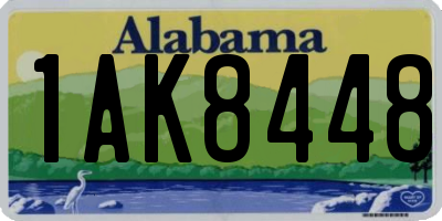 AL license plate 1AK8448