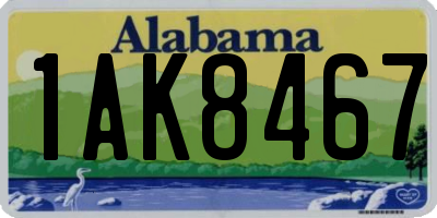 AL license plate 1AK8467