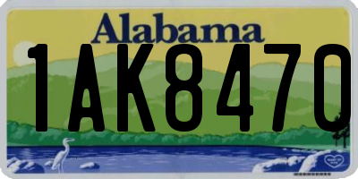 AL license plate 1AK8470
