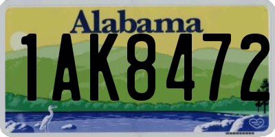 AL license plate 1AK8472