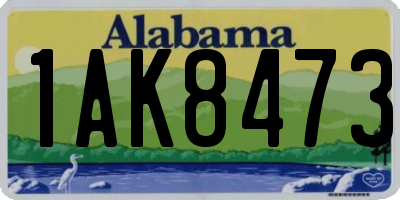 AL license plate 1AK8473