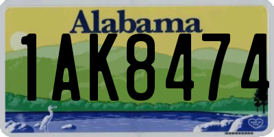AL license plate 1AK8474