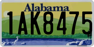 AL license plate 1AK8475