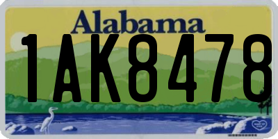 AL license plate 1AK8478