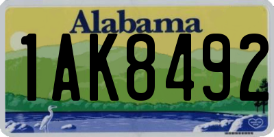 AL license plate 1AK8492
