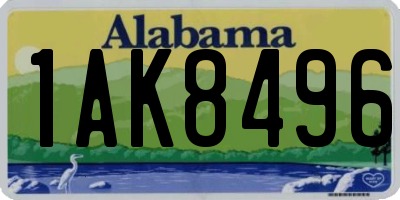 AL license plate 1AK8496