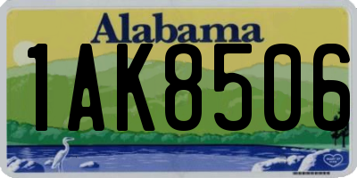 AL license plate 1AK8506