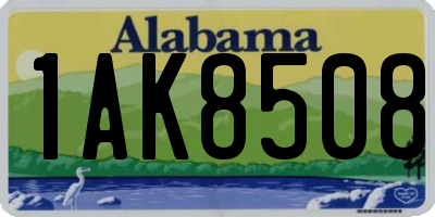 AL license plate 1AK8508