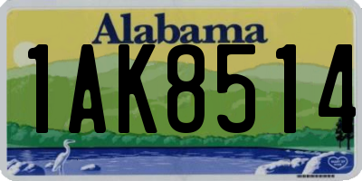 AL license plate 1AK8514