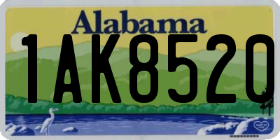 AL license plate 1AK8520