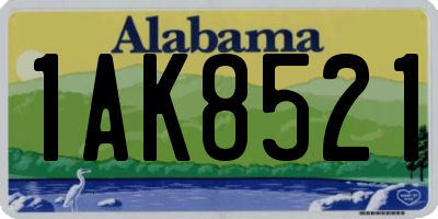 AL license plate 1AK8521