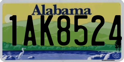 AL license plate 1AK8524
