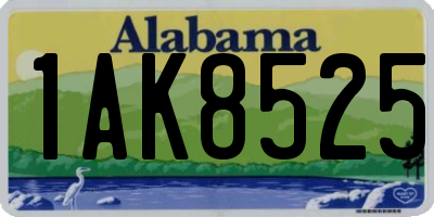 AL license plate 1AK8525