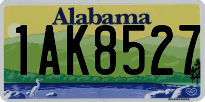 AL license plate 1AK8527