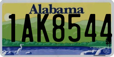 AL license plate 1AK8544