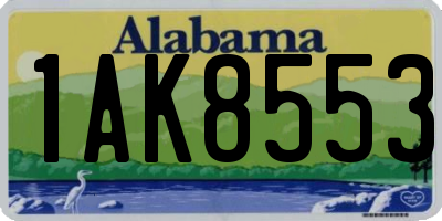 AL license plate 1AK8553