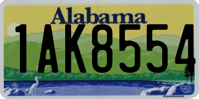 AL license plate 1AK8554