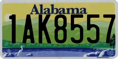 AL license plate 1AK8557