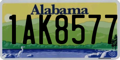 AL license plate 1AK8577