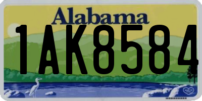 AL license plate 1AK8584