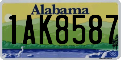 AL license plate 1AK8587