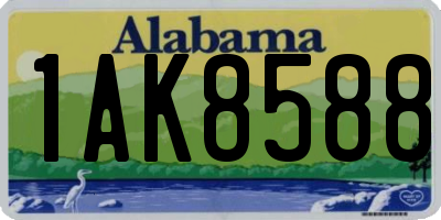 AL license plate 1AK8588