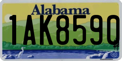 AL license plate 1AK8590