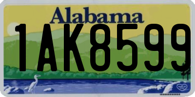 AL license plate 1AK8599
