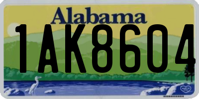 AL license plate 1AK8604