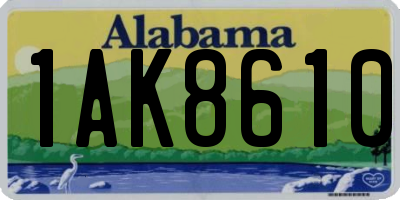 AL license plate 1AK8610