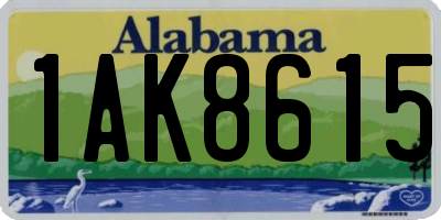 AL license plate 1AK8615