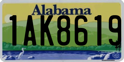 AL license plate 1AK8619