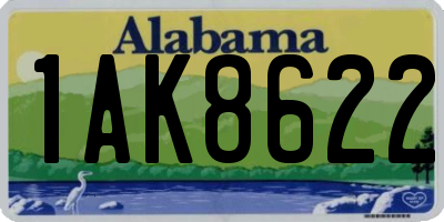 AL license plate 1AK8622