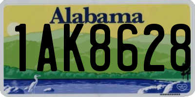 AL license plate 1AK8628