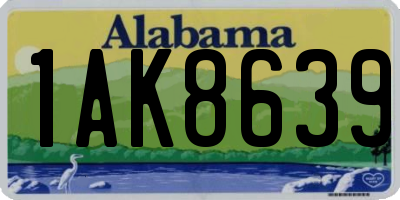 AL license plate 1AK8639