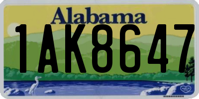 AL license plate 1AK8647